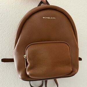 Michael Kors Tan Leather Backpack